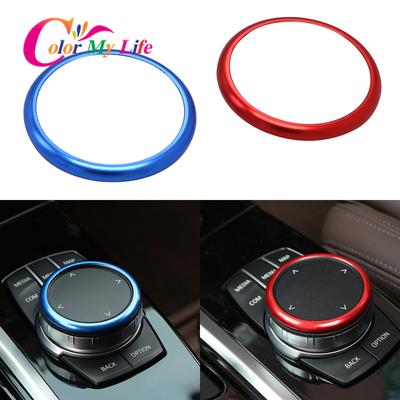 Aluminiumlegierung Auto Mittelkonsole Ring Multimedia Knopf Knopf Aufkleber Trim für BMW 5 Series G30 X3 G01 2018 - 