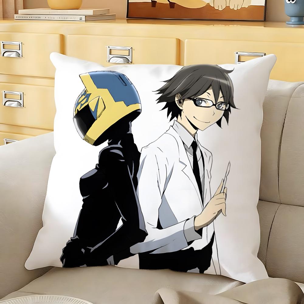 DDurarara Anime Cushion Cover Soft Durable Reversible Pillow Cover Home Car MultiScene Daily Comfort Pillowcase
