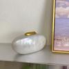 Acrylic Pearl Texture Oval Box Bag Women Minimalist Chic Evening Crossbody With Lock Interior Phone Pocket
