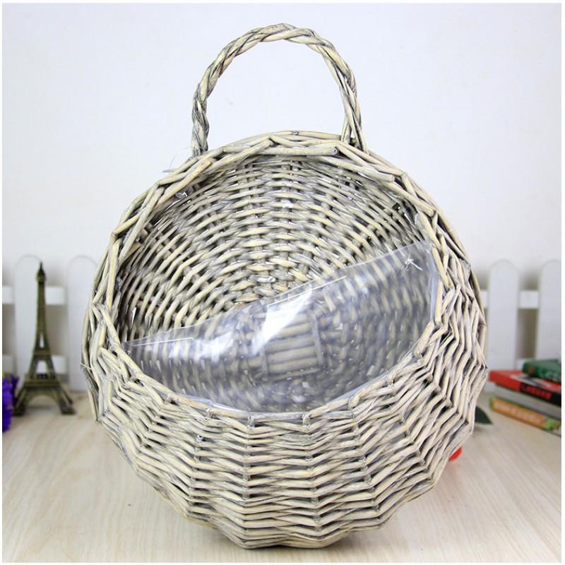 Handwoven Willow Wall Hanging Basket Decor Indoor Plants Rustic Boho Home Small Medium Large Sizes
