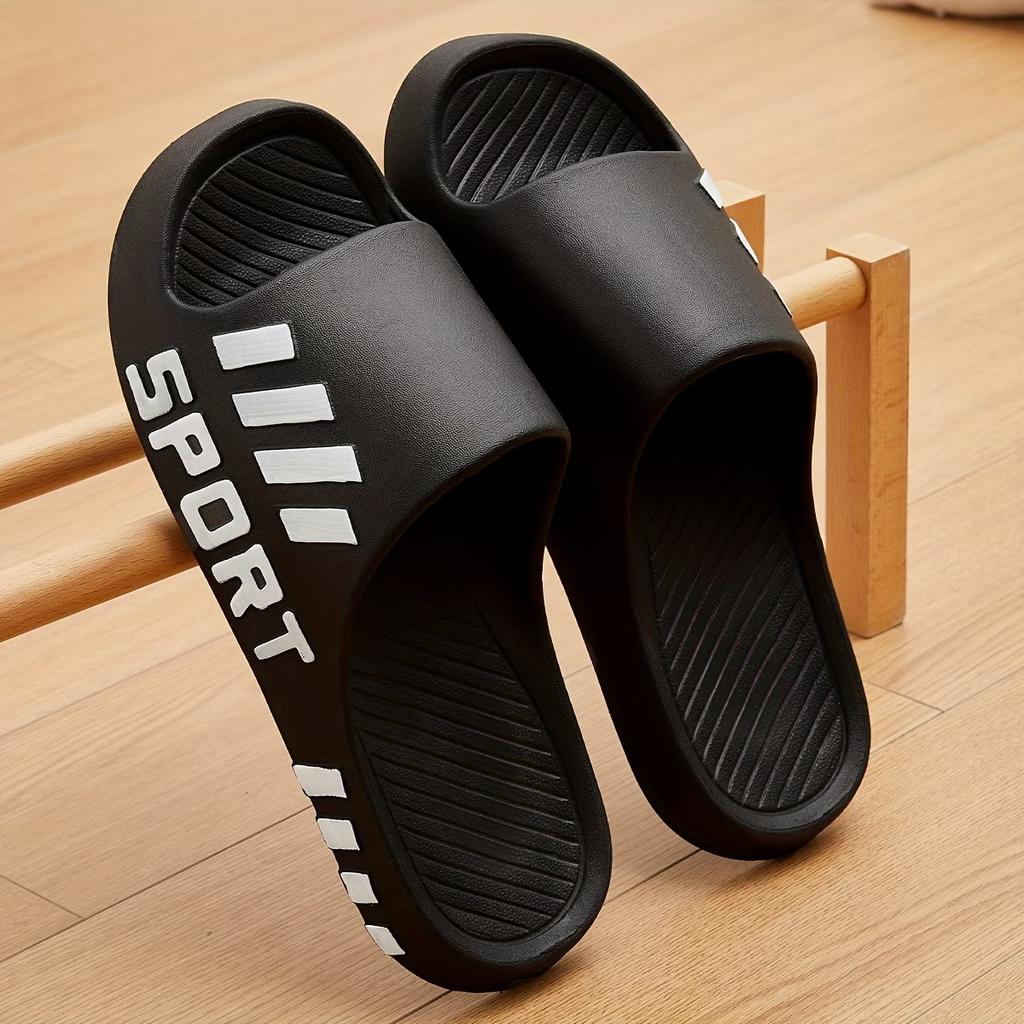 Men's Stylish Sports Flip-flops, Indoor Non-slip Couple Slippers, Casual and Comfortable EVA Material Slippers