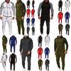 Classic Men Tracksuit Set With Hooded Pullover And Adjustable Jogging Pants