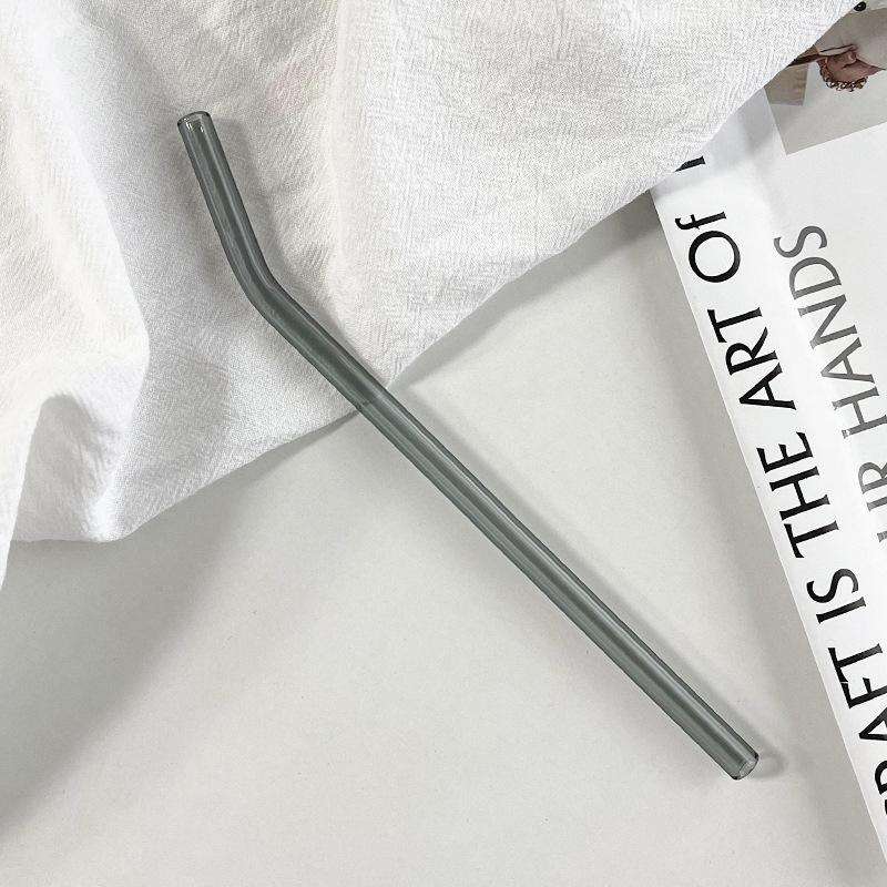 Reusable Eco Friendly Transparent Glass Straws Drinkware Accessory For Smoothies Cocktails Drinking
