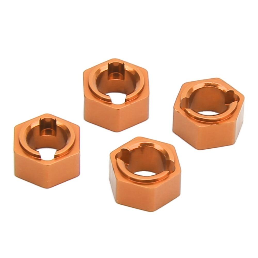 4Pcs Easy Installation 7mm Hex Wheel Hubs Adapter for FMS FCX24 1/24 RC Car RC Off-Road Car