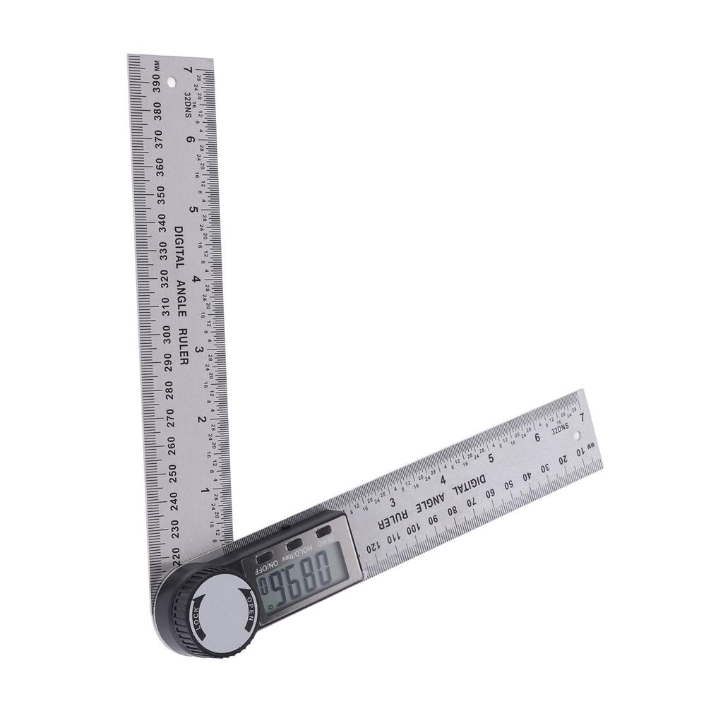 10‑390mm Stainless Steel Electronic Protractor Digital Goniometer Angle Finder Miter Gauge Ruler Goniometer Ruler