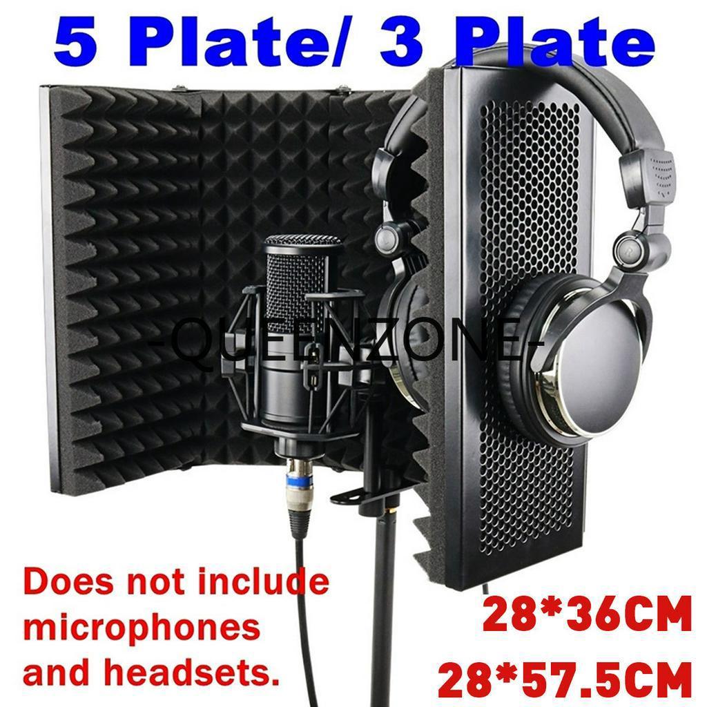 Sound-absorbing Cover Microphone Sound Insolation Shield Screen Sound 3 Plate Foldable Recording Microphone Wind Screen Board New