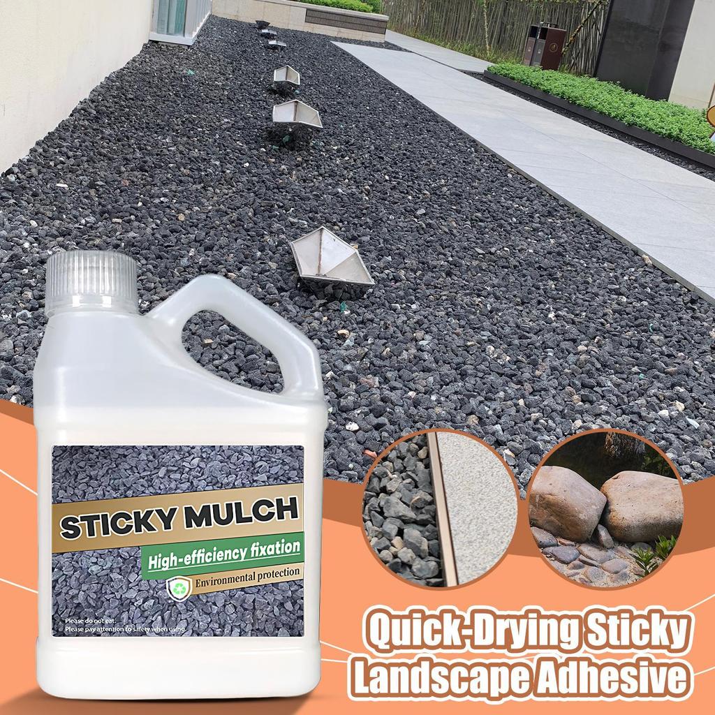 Landscape Sticky Rock Glue 500G Transparent Waterproof Binder Stabilizer For Pine Straw Gravel Rocks Wood Chips Outdoor Gardens