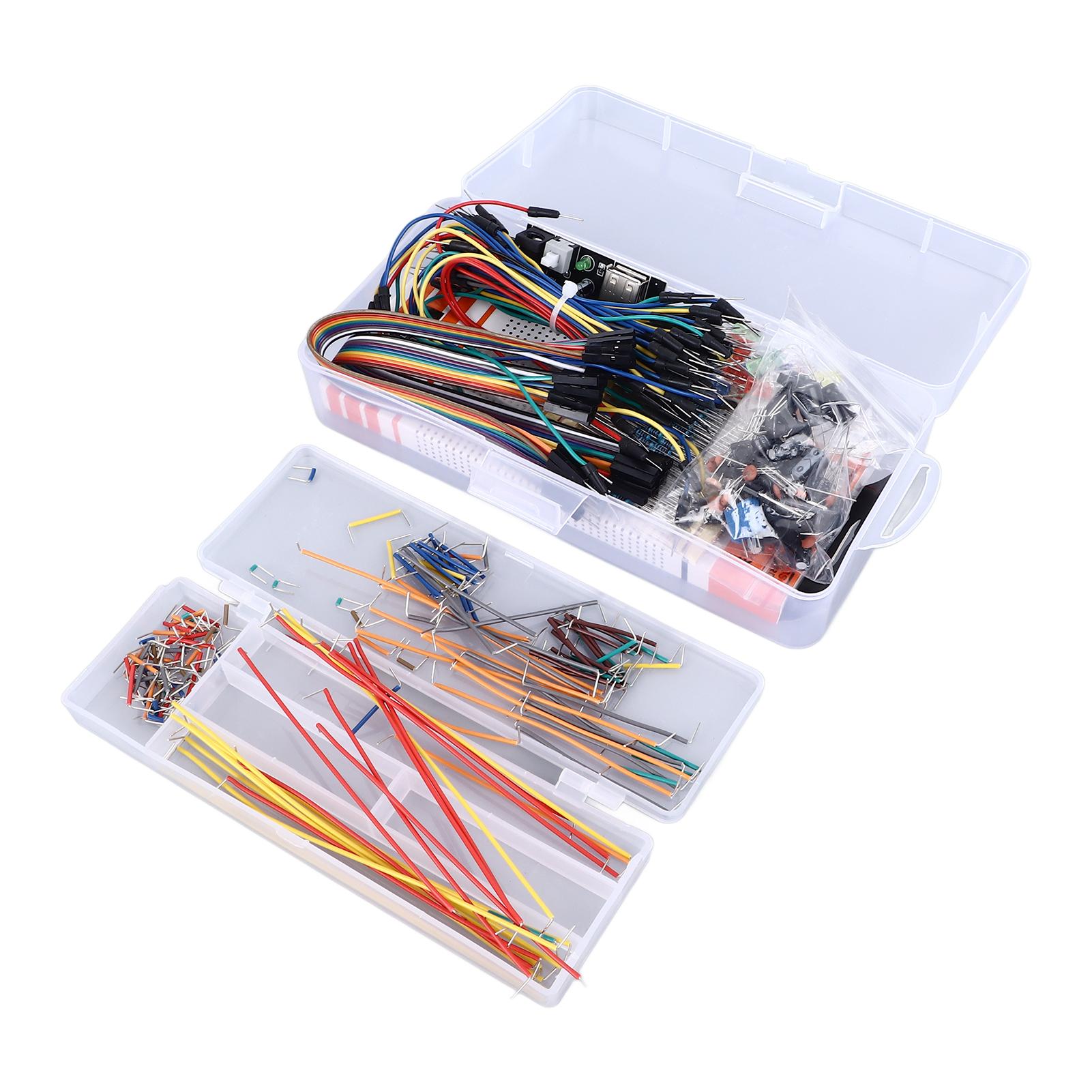 

Набір електронних компонентів 830 отворів макетна плата резистор потенціометр перемичка електроніка для початківців