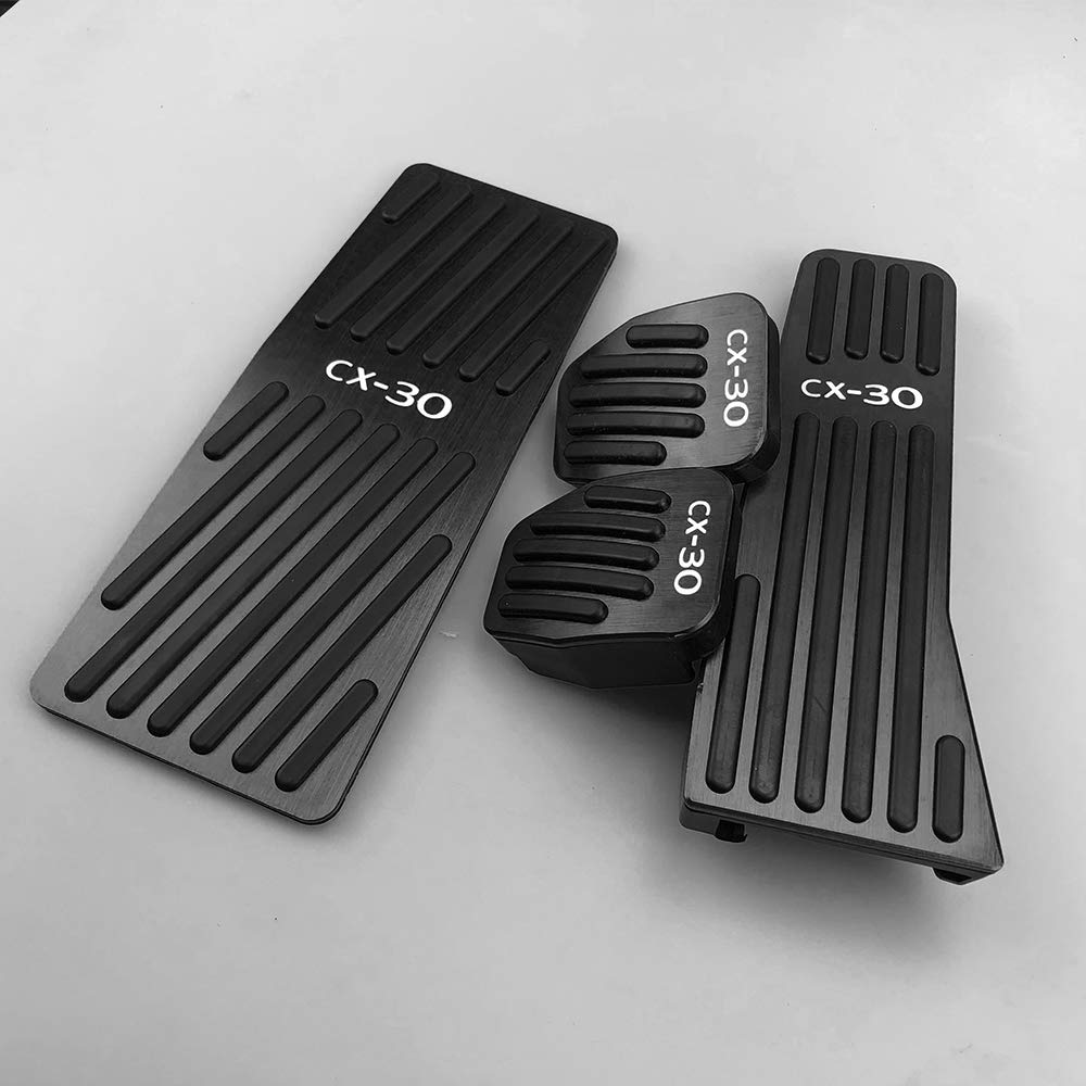 MT Mazda first generation DM series 2019 Aluminum pedal cover Brake Clutch Footrest Accelerator pedal set No drilling required CX30 logo included