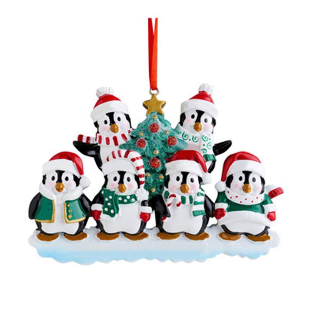 Christmas Cute Penguin Decorations 2025 Xmas Tree Hanging Pendant For Family Merry Party Ornament Resin 8.5cmx8.5cm Novelty