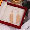 Bohemian High-End Retro Wing Feather Ear Hook Earrings for Women