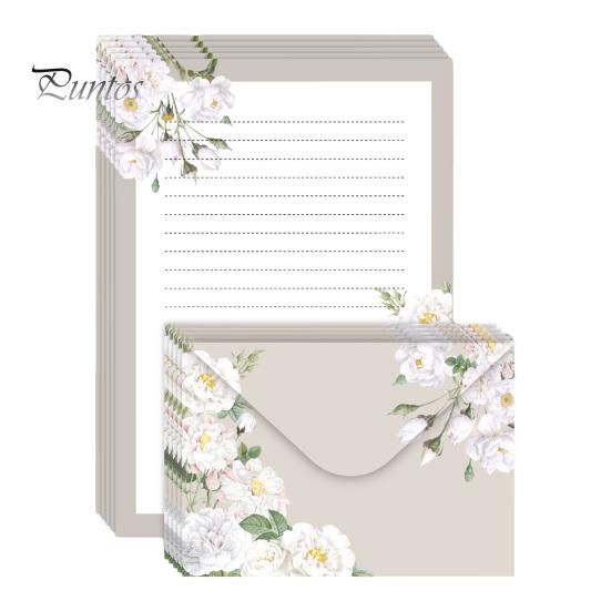 Floral Stationery Set 5Pcs Butterfly Paper Envelope Set, Vintage Writing with Lined Artistic Message Pages, Letter Kit for Letters, Greeting Messages,