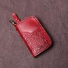 NZPJ Men's Leather Key Bag, The First LayerOf Cowhide, Ladies' Purse, Multi-functional Vintage Vegetable Tanned Leather ID Bag.