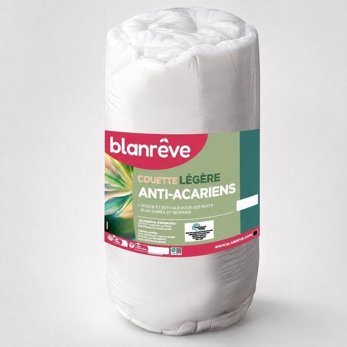 Couette Légere 200gr/m² - BLANREVE - Anti-Acariens - 240 x 220 cm - Blanc