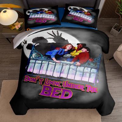 Do NOT Look Under The Bed Terrified Duvet Cover Set King Queen Double Full Twin Single Size Bed Linen Set