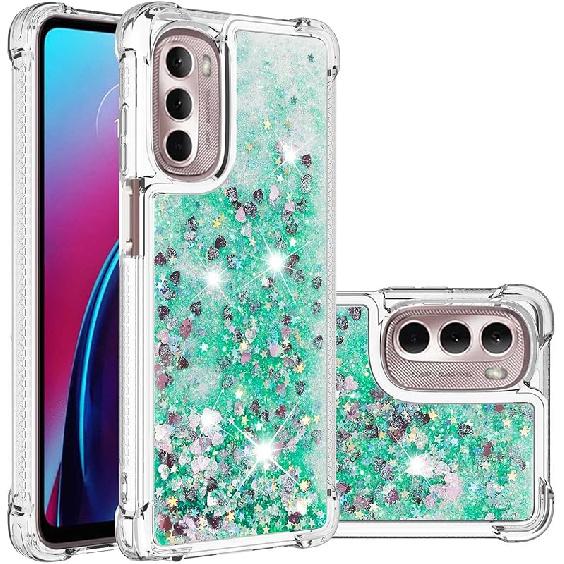 Błyszczące etui na telefon z brokatem dla Motorola Moto G Stylus 5G 2022 Etui Ruchomy piasek Miękkie silikonowe TPU Odporny na wstrząsy Bumper Etui ochronne Kompatybilne z Moto G