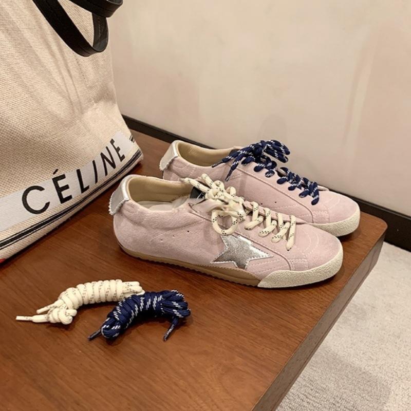 

Upgraded version~ polished leather surface retro mandarin duck with board shoes women s 2025 new versatile star shoes casual dirty shoes 39 рожевий