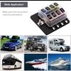 1 In 8 Out Car RV Fuse Box Base Insurance Insert PC Terminal Block Black