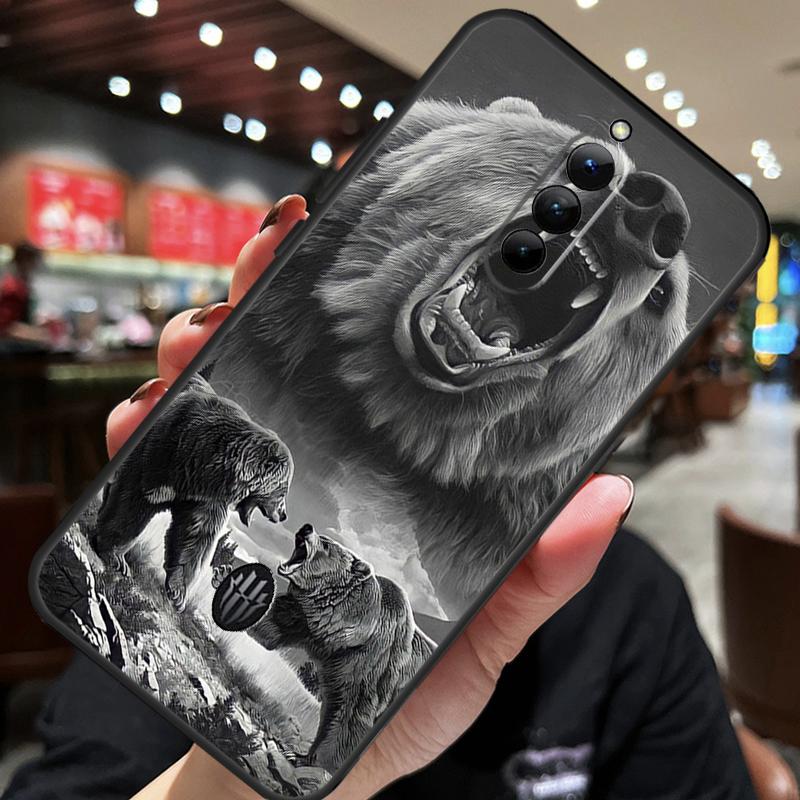 Cute Grizzly Bear Case For ZTE Nubia Red Magic 10S 10 8 9 8S 9S 11 Pro Plus 10 Air 5G 6R 6 7 6S 7S Pro Cover