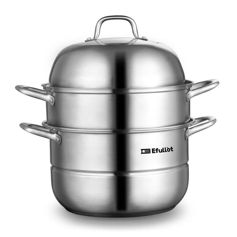 EFULLOT 3-Tier 304 Stainless Steel Steamer Pot