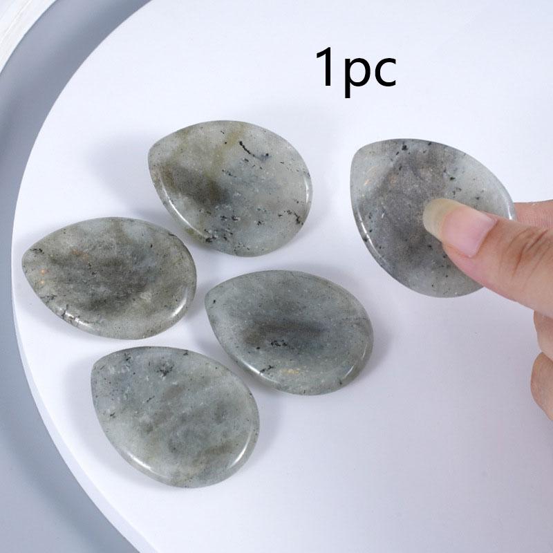 

1pc Natural Stone Drop Thumb Stone Amethyst Rose Quartz Tiger Eye for Pocket Palm Jewelry Gift