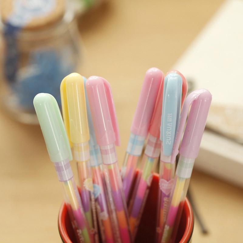 Cancelleria Creativa Coreana Belle Penne Gel Arcobaleno Colorate Moda Ufficio Scuola Forniture Penne da Scrittura Penna per Pittura