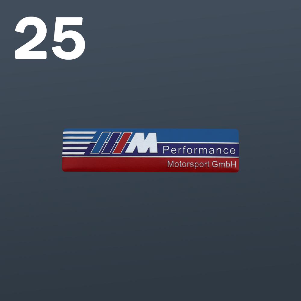 Auto Decoration Stickers 3D Aluminum Car Body Tail Trunk Badge Decals For BMW M Performance M3 M5 Motor Sport Emblem Accessories