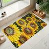 1Pcs Summer Sunflower Pattern Floor Mat Modern Kitchen Polyester Rug Non-Slip Colorful Indoor Carpet, For Home Bathroom Bedroom Living Room Decor