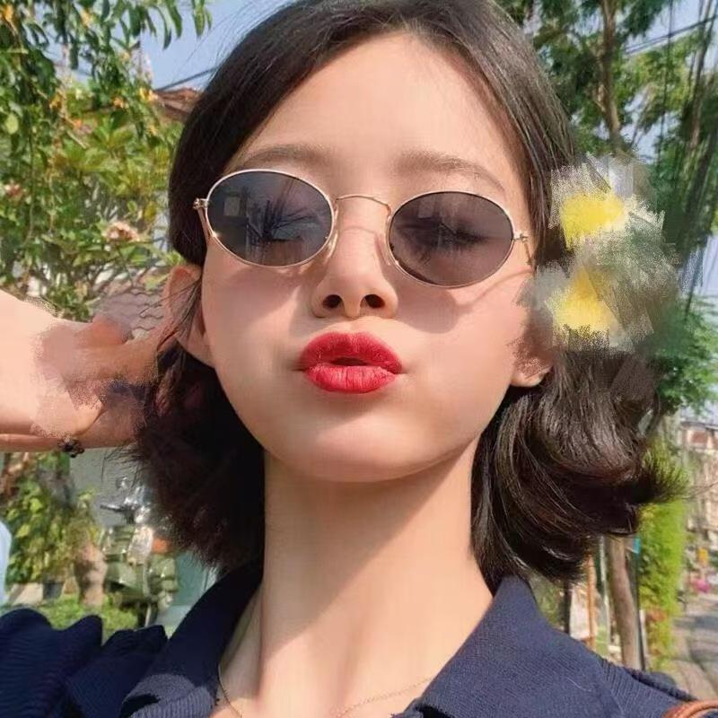 Korean Style Popular Sunglasses Oval Shape Uv400 Protection Men'S Sun Glasses Driving Hiking Female Sunglass