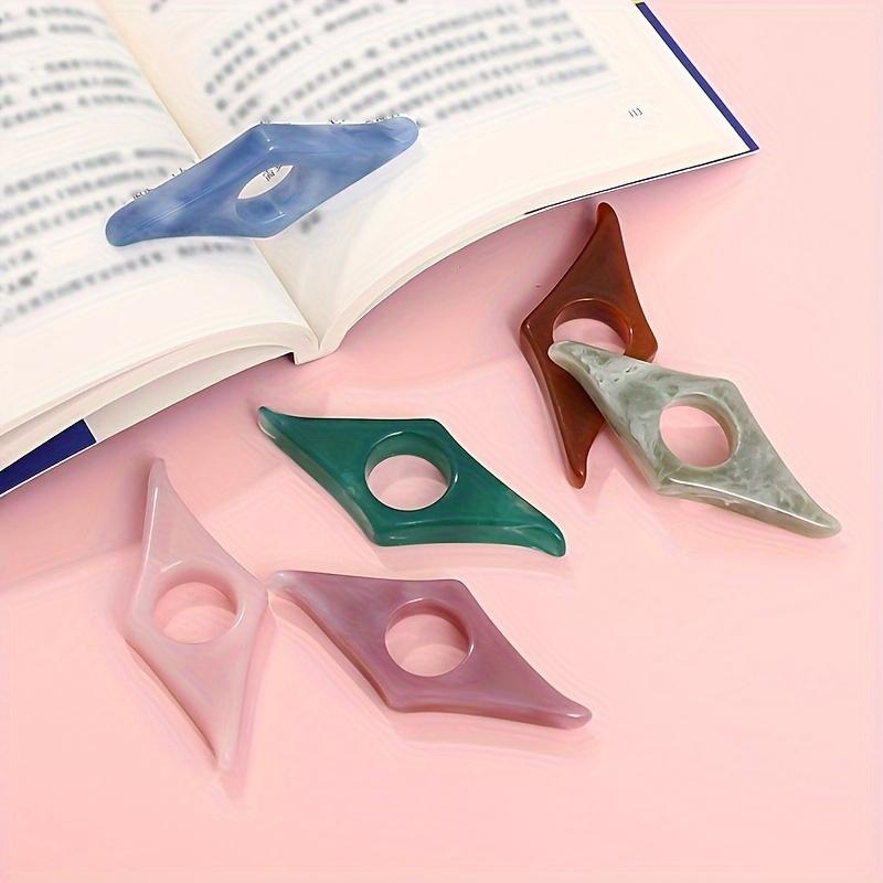 Creative Flexible Resin Book Stand Holder,Reading Aid Page Holder for Thick Books,Anti Eye Fatigue Hands-Free Book Clip,Bookmark