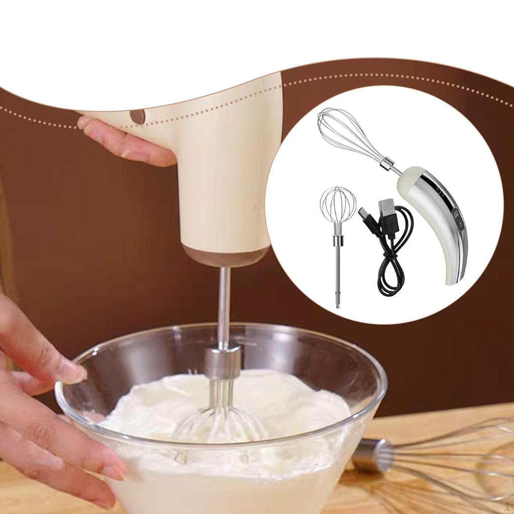 Cordless Electric Mixer, Convenient Egg Beater, Mixer for Cakes And Coffee, Ideal