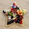Disposable Plate with Five-Pointed Star Palm Leaves, Appetizers, Fruit Snacks, Dessert Plate, Stackable and Biodegradable Tableware