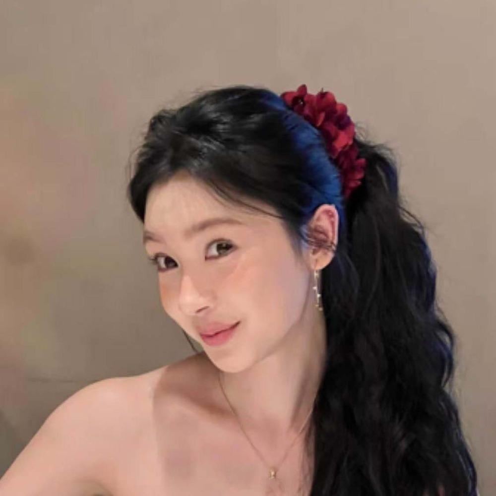 Rose Flower Banana Clips Sweet Floral Twisted Hair Clip Hair Accessories Women Vertical Clip  Daily