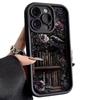 Retro Bücherregal Handyhülle für Apple iPhone 14/15 Pro, 16 Pro und 17 Pro Max