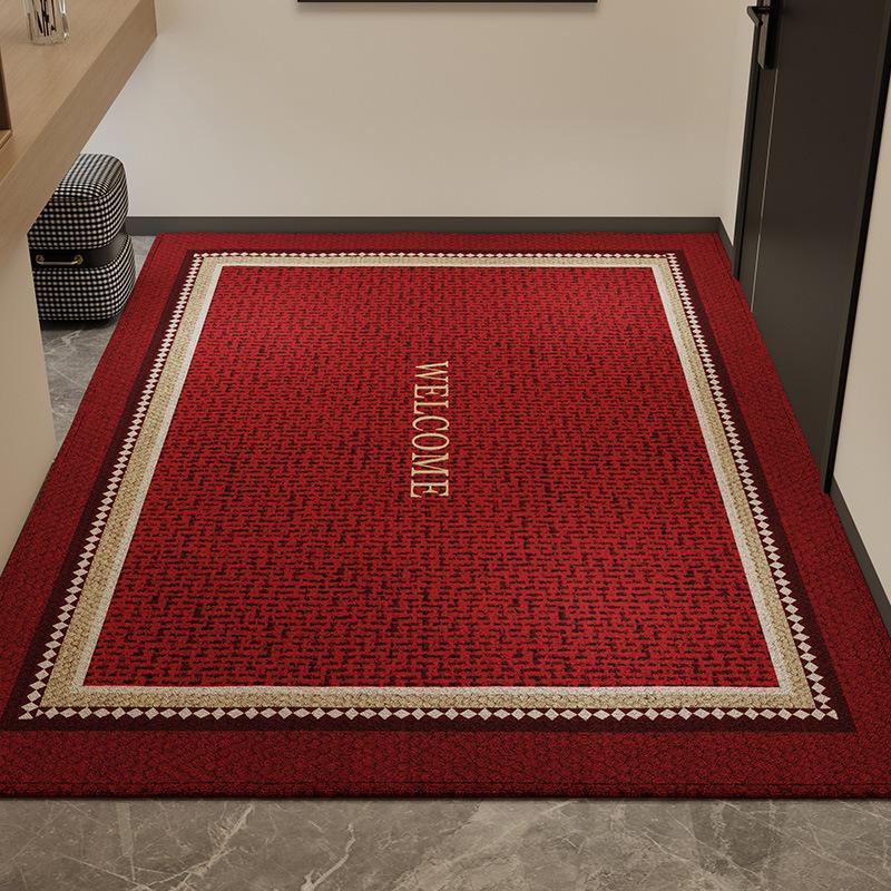 Red Floor Mat, Entrance Door Mat, Entrance Door Foot Mat, Dirt-Resistant And Easy To Take Care Of, Non-Slip And Cuttable Carpet