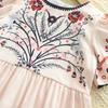 Summer Girls Ethnic Print Dress Kids Vacation Princess Dress For Beach Holiday Wear