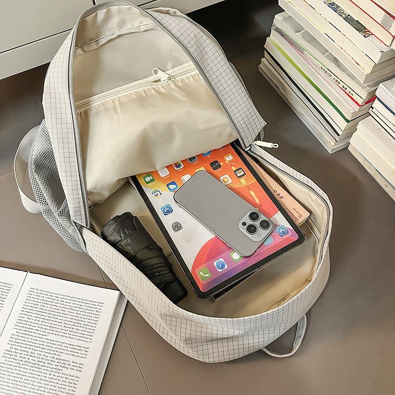 High value niche trendy cool letter backpack couple simple lightweight large capacity backpack