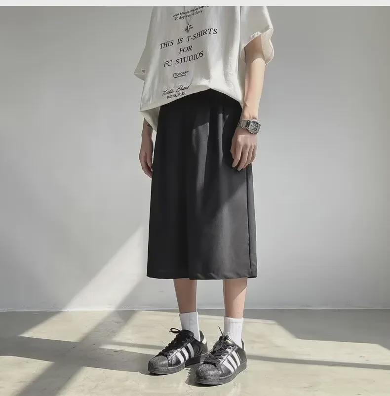 Men's Japanese Retro Cityboy Knee-Length Shorts - Trendy Loose Summer Pants