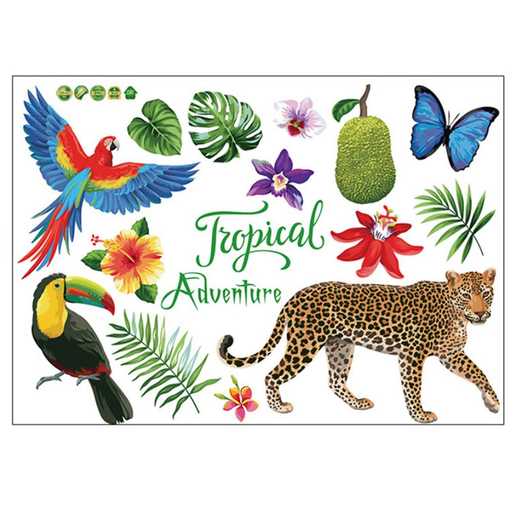 

Tropical Rain Forest Wall Floor Stickers for Home Bedroom Backdrop Business Decoration SK7171