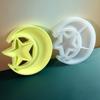 Sturdy Star and Moon Silicone Mold Round Tray Home Accessory for Crafting Supplies and Creative Storage Solution