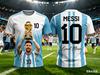 Herren 2026 KI Messi 3D-Druck Fußball T-Shirt Lockerer Komfort Sport Kurzarmtrikot