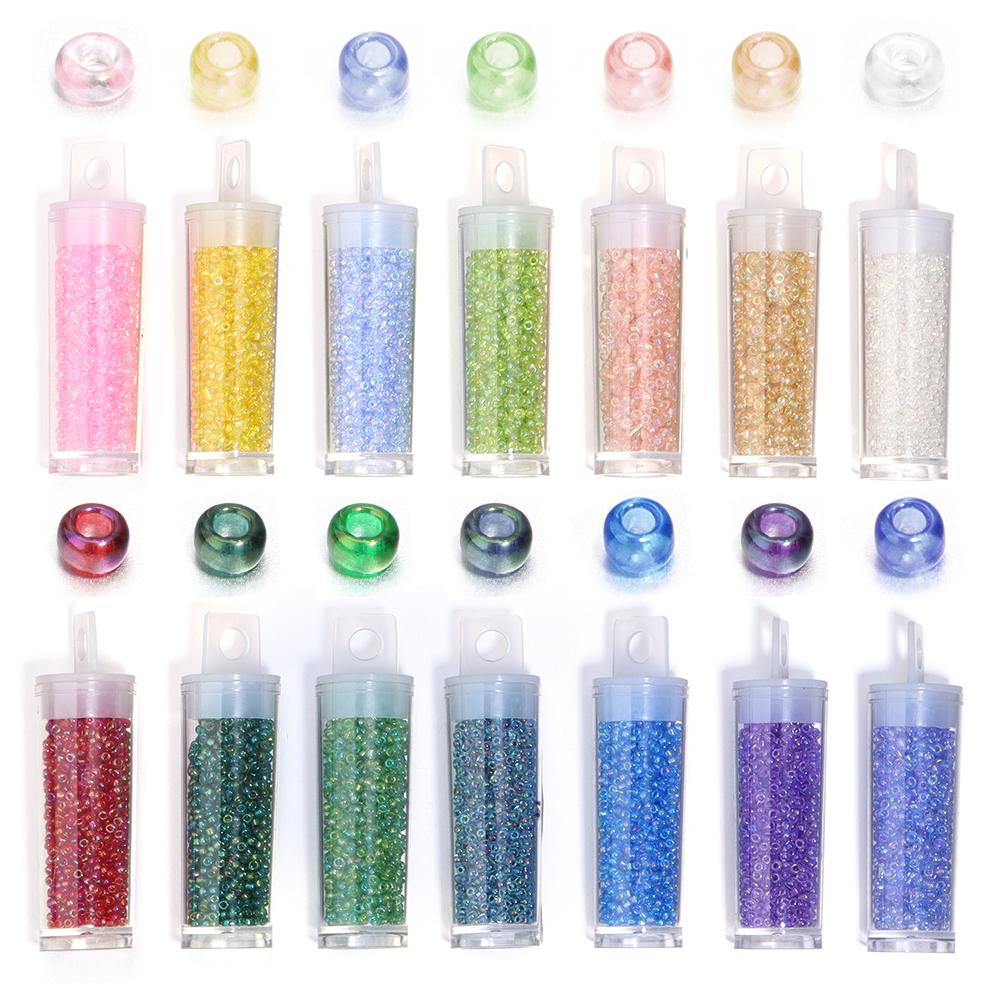Apx 1230-6150pcs 2mm Transparent AB Color Glass Seed Beads for Jewelry Making Loose beads DIY Bracelet Earrings Glass Beads