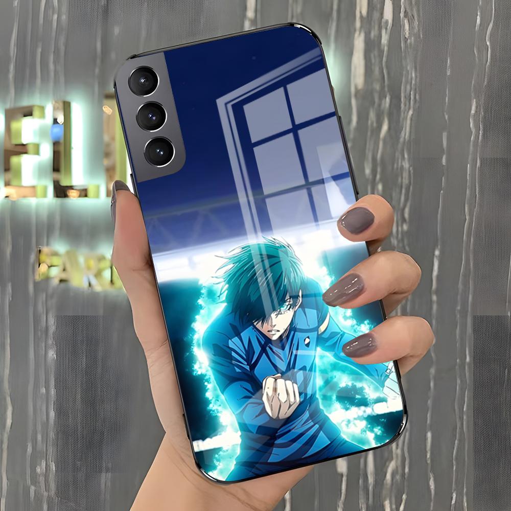 Comics B-Blue Lock Phone Case For Samsung A25 A13 A33 5G A54 A36 A35 A56 A52 A14 Shockproof Glass Cover