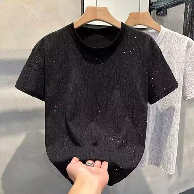 Heavy American Niche Simple Texture Short-Sleeved Trendy Clothes Loose Fashion Versatile Round Neck Half-Sleeved T-Shirt