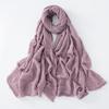 47 Colors Winter Hijab Fluffy Cotton Polyester Scarf Soft Pashmina Warm Neck Wrap Women Plain Fashion Cosy Shawl Shemagh