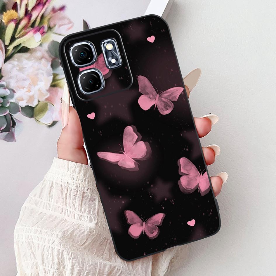 For Infinix Hot 50i Case X6531 New Fashion Flower Love Heart Pattern Soft Silicone Cover For Infinix Smart 9 Smart9 X6532 Bumper