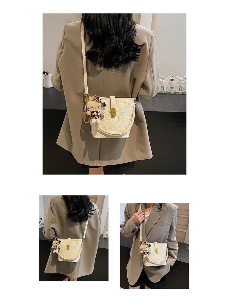 Women's 2025 High-End Commuting Crossbody Handbag - Small, Elegant Bucket Style