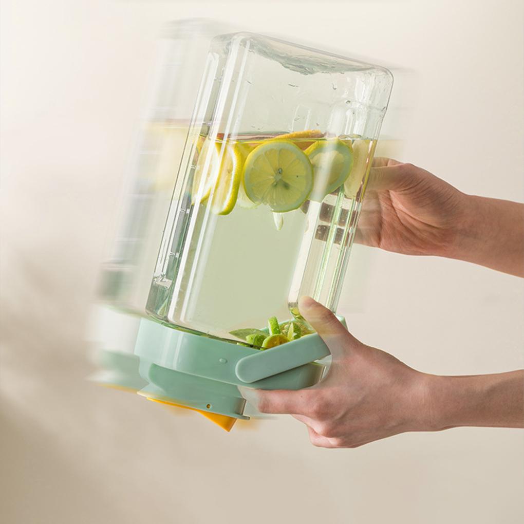 2.3L Refrigerator Water Bottle with Faucet Large Capacity Cold Bubble Bottle for Household Use Cold Water Kettle Juice Bucket