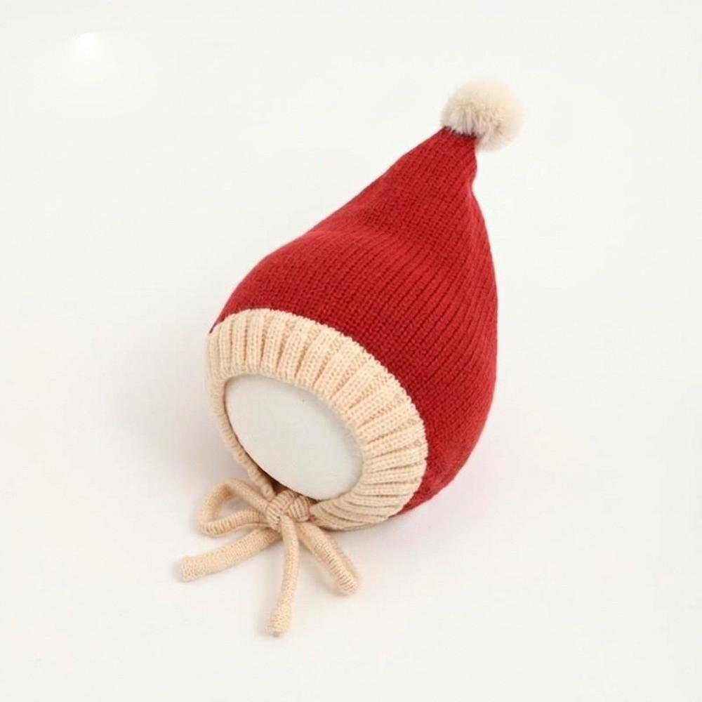 Cute Pompom Knitted Hat Thickened Toddler Beanie Fashion Ear Flap Hat Outdoor Play