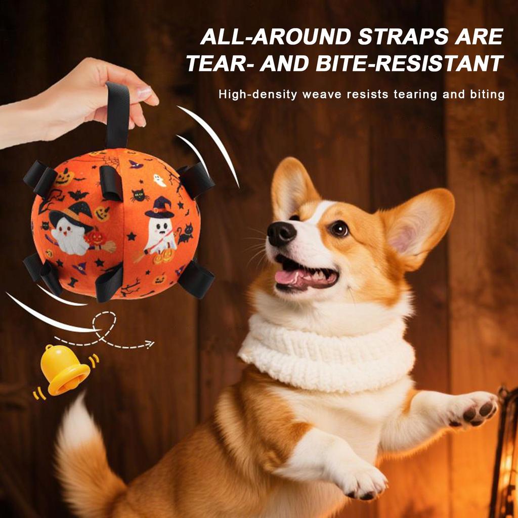 Dog Vocal Toy Ball Funny Interactive Pet Toys with Bells Cleaning Tooth Chew Toy For Small Large Dogs Cats Puppy Plaything